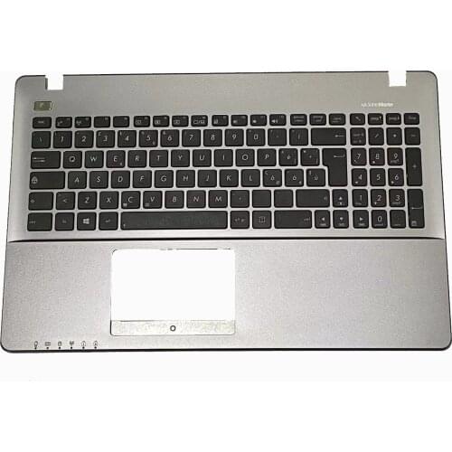 New EU Keyboard For ASUS K550D X550D A550D X550DP K550DP W50J W50JK upper case palmrest cover silver color