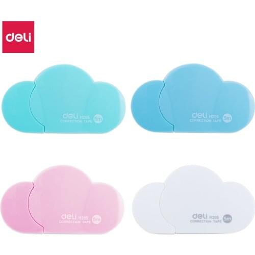 DELI Cloud Shape Correction Tape 5mm*5m Cute White Out Corrector School Stationery Office Supplies