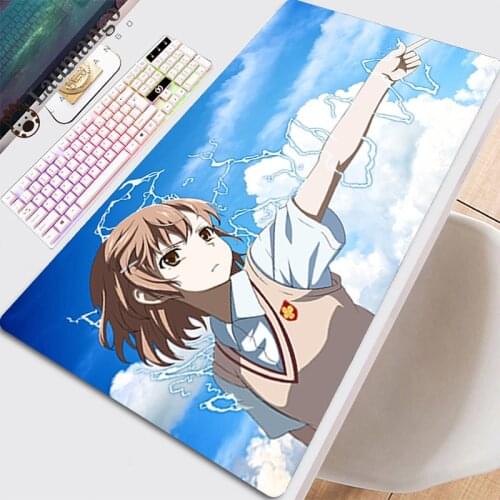 Mouse Carpet Pad Anime Gamer Complete Mat For Computer Office With Deskmat Desk Large Gaming Keyboard Mats Kawaii Mikoto Misaka