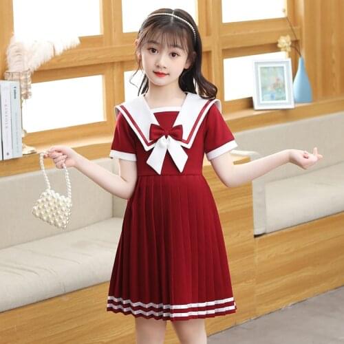 Fashion Kids School Uniform Princess Dresses For Girls Spring Summer Back To School Clothes For 14 13 12 11 10 9 8 7 6 5 Year