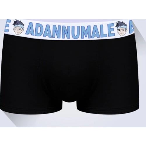 ADANNU Boxers Family Fine Velvet Touch Males Underpants Cartoon Belt No Side Seams Sexy Three-dimensional Breathable Boy Shorts