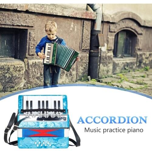 17-Key 8 Bass Small Accordion Education Musical Instrument Rhythm Band Toy