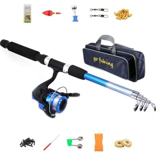 Beginner Childrens Fishing Rod Set Lightweight Portable Retractable Fishing Rod Set With Spinning Reel Fishing Line Tackle