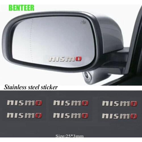 2pcs Stainless Steel Nismo Car Sticker For Nissan Tida Sunny QASHQAI MARCH LIVINA TEANA X-TRAI
