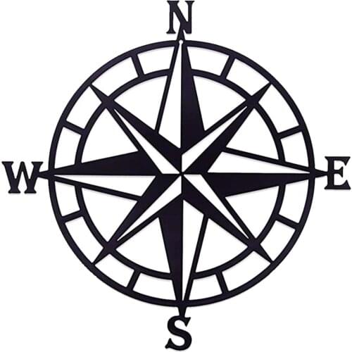 Wall Haning Compass Decor Bedroom Terrace Office Home Farmhouse Decoration