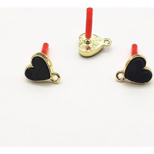 New Arrival! 12x14mm 100pcs Zinc Alloy/Resin Ear Stud for Handmade Earring DIY Parts,Jewelry Accessories Findings & Component