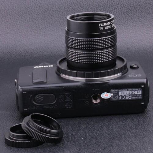35mm F1.7 CCTV Movie lens + C Mount to for Canon Mirrorless Camera &tracking number