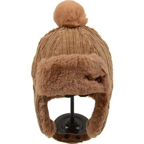 Baby Boys Girls Hat Kids Children Ear Flap Muff Winter Warm Plush Cotton Cap Outdoor Lei Feng Cap Beanie Gifts Hat 2-6 Years