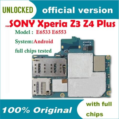 Original Unlocked For Sony Xperia Z3+ Z4 Z3 Plus E6533 E6553 Motherboard Logic Mother Circuit Board Lovain Plate