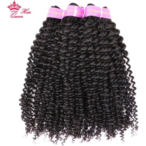 Queen Hair Official Store Kinky Curly Hair Weave 100% Human Hair Extensions Brazilian Remy Hair Bundles Fast Free Shipping