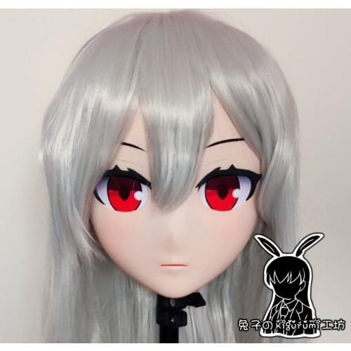 RB1238)Customize Handmade Crossdress Full Head Female/Girl Resin Japanese Cartoon Character Animego Cosplay Kigurumi Mask