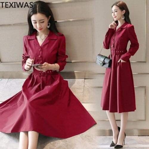 Модные платья-трапеции TEXIWAS China At AliExpress