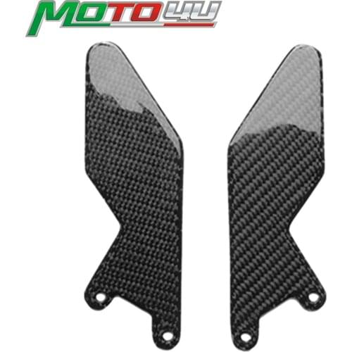 Universally Carbon Fiber Heel Guard Rearset Plate Foot Peg Protector Rear Sets 2PCS For GSXR 1000 GSXR1000
