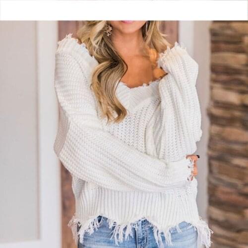 Off The Shoulder Autumn For Women Knitted Female Tops Long Sleeve Pullover