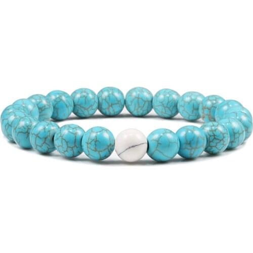 12 Styles Natural Stone Beads Stretch Men Women Bracelet Buddha Rosary Distance Bracelets Bangles Women Charm Yoga Jewelry Gift