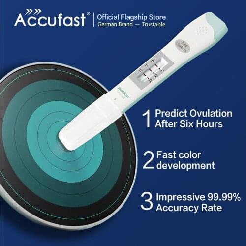 ACCUFAST 14Pcs LH Ovulation Peak Test Midstream Predict Ovulation 6 Hours Household Urine Test Kits Early Simple Ovulation Test