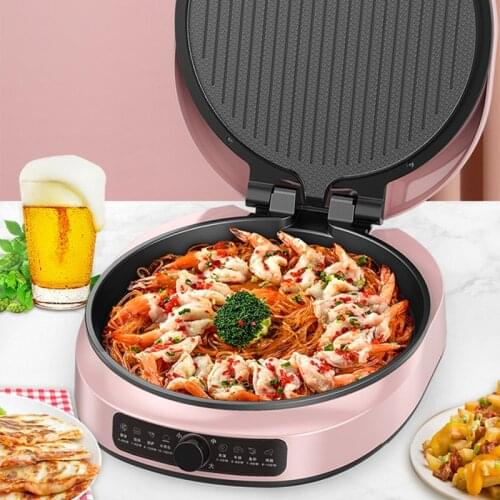 1600W Multi-Function Electric Baking Pan Crepe Maker Household Kitchen Double-Sided Heating Electric Frying Pan