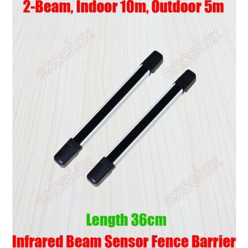 2 Beam Indoor 10m Outdoor 5m Photoelectric Infrared Barrier IR Fence Sensor Detector Window Door Gate Intrusion Perimeter Alarm