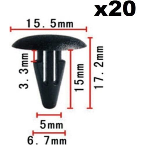 20pcs OEM For Honda Retainer Clip / Seal strip fixed Buckle Nylon