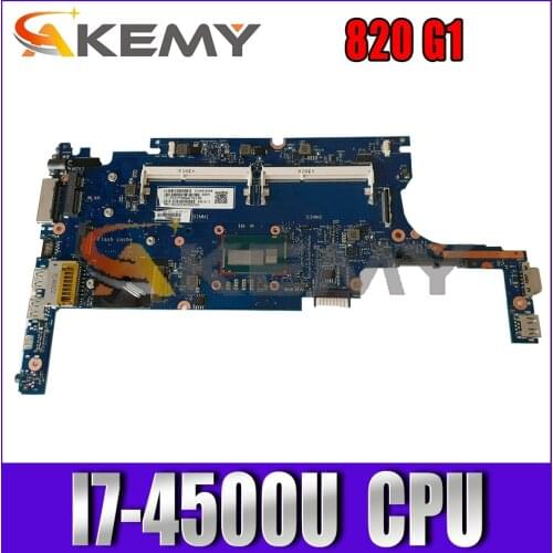 817920-601 817920-001 For HP Elitebook 820 G1 I7-4500U Laptop Motherboard 6050A2560501-MB-A02 SR16Z DDR3 Notebook Mainboard