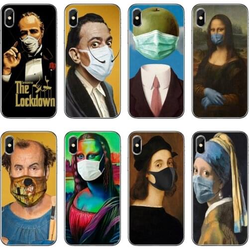 Art Aesthetic Van Gogh Mona Lisa Accessories Case For Huawei P30 P20 Pro P10 P9 P8 Lite Y5 Y6 Y7 Y9 P Smart Plus 2018 2019