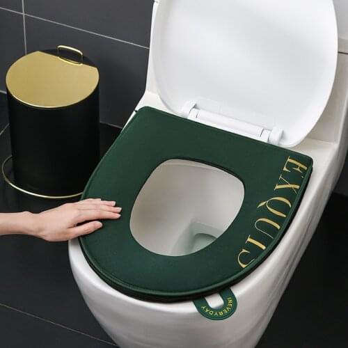 Warmer Toilet Seat Cover Bathroom Accessories Cushion Pads Square and Round Shapes Flush Comfortable Toilet