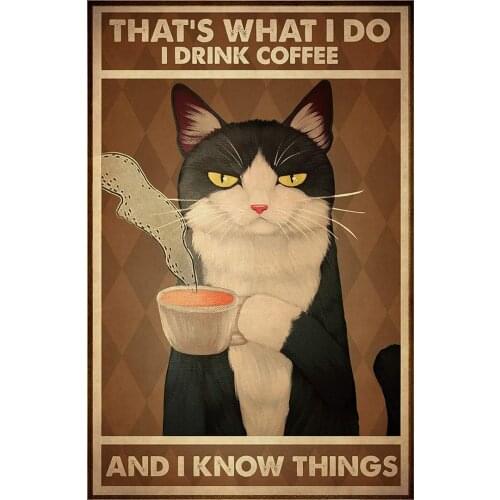 Cartel de pared para restaurante, cartel de lata de Metal para beber y saber cosas, estilo Retro, para Bar, pared de garaje