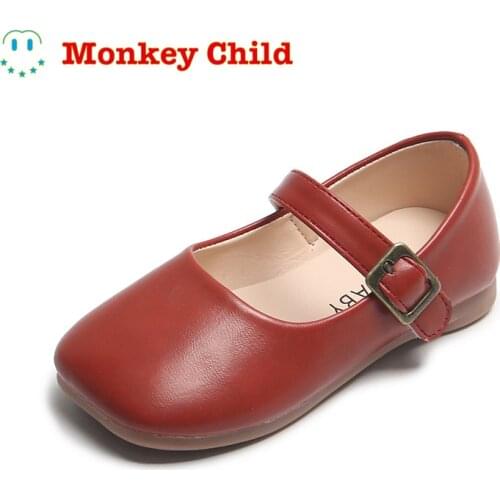 Kids Shoes Girls Mary Janes Shoes For Baby Child Leather Shoes Boys Black Flats White Brown Casual Shoes Non-slip Toddlers fairy