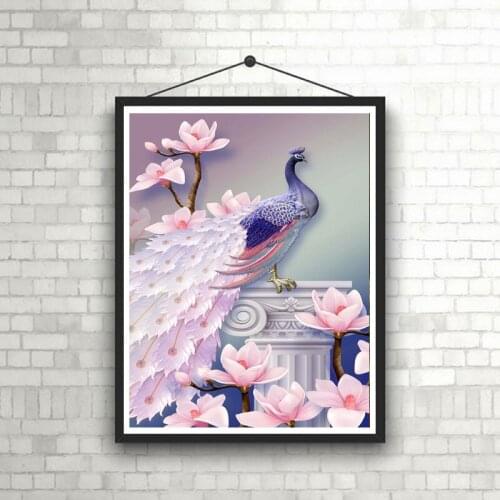 Diy 5d Diamond Painting Colourful Peacock Diamond Mosaic Embroidery Full Drill Home Decor Cross Stitch Kits Gift