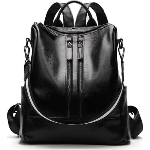 Preppy Girls Style Student Leather Bagpack Belt Shoulder Bag Travel Big Capacity Korean Sac a Dos Femme Mochila School Backpack