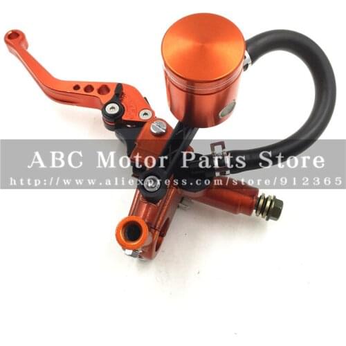 Hydraulic Clutch Lever for KTM Dirt Bike Pit Bike With Mirror Mounts Brake Lever motorcycle motocross CNC Oil Cup Orange Colour