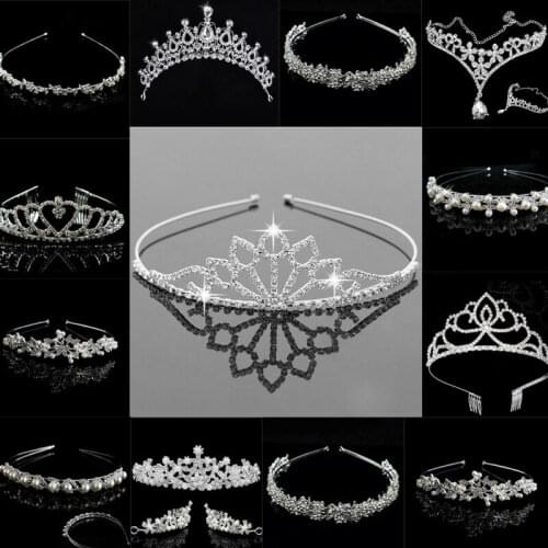 Hirigin Baroque Retro Wedding Prom Bridal Crystal Flower Bead Tiara Headpiece Hair Crown 12 Style