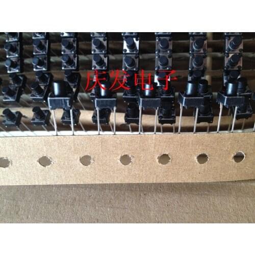 Imported French C&K Touch Switch 6*6*7mm Middle 2 Pins Straight Square Fretting 6X6X7MM