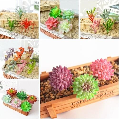 39Styles Green Purple Pink White Artificial Succulents Plants Christmas Halloween Wedding Party Home Garden Decor Fake Plants