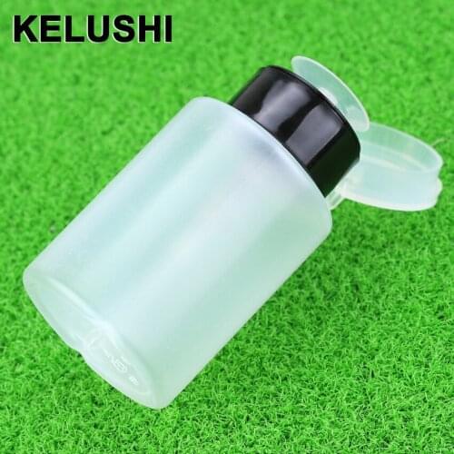 KELUSHI a Lot 10pcs 160mL White Plastic Nail Polish Remover Graduated Liquid Alcohol Dispensing Bottle w leakproof Pump Cap
