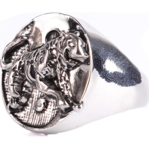 Classic Punk Style Stainless Steel Tiger Head Rings Fashion Men Women Rings accessories For Famale Best Gift