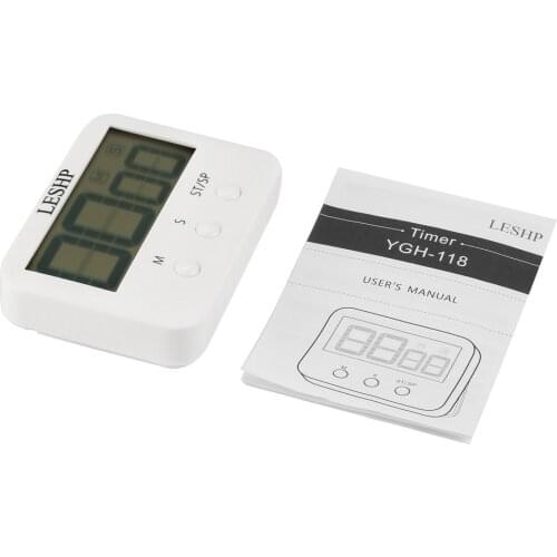 LESHP Kitchen Timer Loud Countdown Timer with Magnetic Large Display Screen Clockwise Function Simple Operation Compact