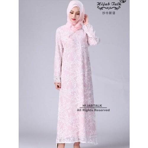 Spring Muslim Abaya Embroidery dress Arab abaya Fashion Islamic Women robe