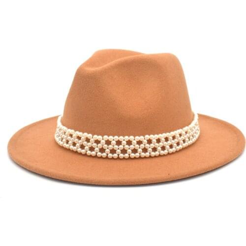 Mens Womens Wide Brim Wool Felt Fedora Panama Straw Hat Jazz Trilby Hat Party Party Hat F86