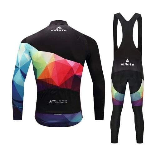 New Man Winter Warm Bicycle Jersey Kits Fleece Road Track MTB Race Cut Cycling Fleece Jerseys Long Sleeve Clothing Quick Dry