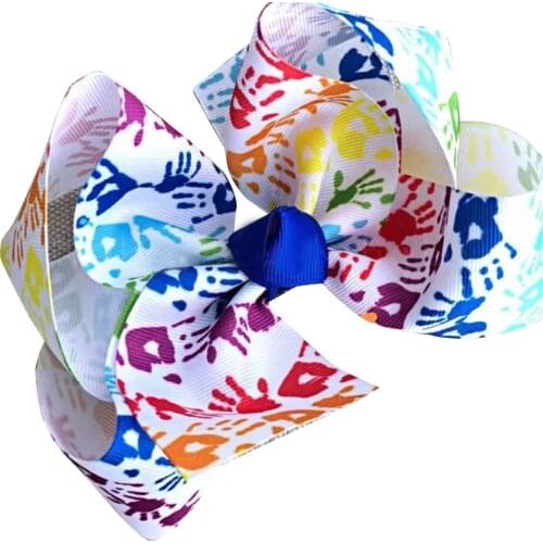 NEW 8inch Chrysanthemum python skin, apple Hair Bows With Clip Kids Girls Boutique Hair Clip Hairgrips Headwear Hair Accessories