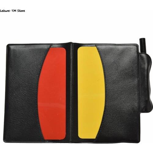 New Arrival Soccer Referee Wallet Red Card And Yellow Card Wallet Pencil Notebook