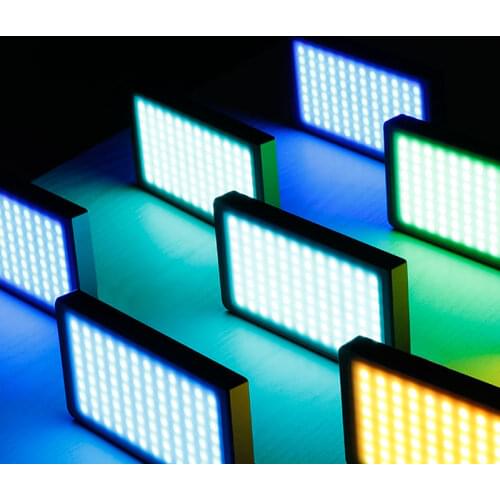 Falcon Eyes F7 RGB Full Color Photography Led Selfie Video on Camera DSLR Studio Pocket Light Dimmable 2500k-9000k with Magnet