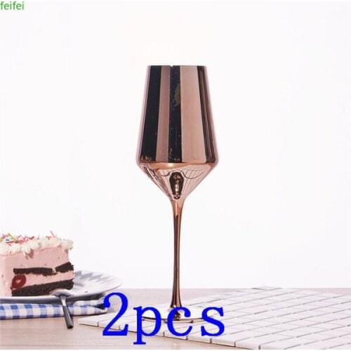 Rose Golden Crystal Goblets Wine Glass Juice Drink Champagne Goblet Party Barware Dinner Water Home Decor Chic Luxury 420ML