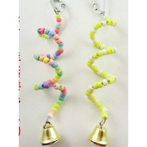 Pet birds rotating stair climbing ladder stand bird toy yellow parrot cage parrot parrot toy swing 40cm