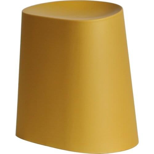 High quality PP material plastic stool short pouf beautiful practical shoe changing sgabello can be stacked simple Nordic stor