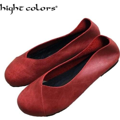2020 Women Ballet Flats Shoes Genuine Leather Slip on ladies Shallow Moccasins Casual Shoes Female Summer Loafer Shoes Women