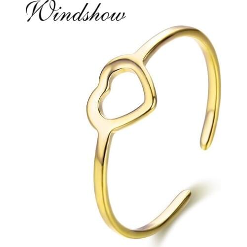 Simple Cute 925 Sterling Silver Hollow Peach Heart Rings For Women Girls Jewelry Finger Toe Anillos Bague Argent Aneis Anillo