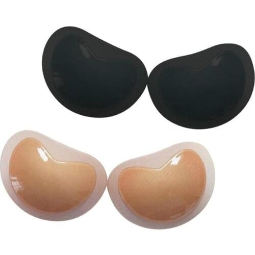 Women Thick Swimsuit Inserts Invisible Self-adhesive Silicone Nipple Bra Pads Summer Chest Cups Push Up Breast Form Removeable