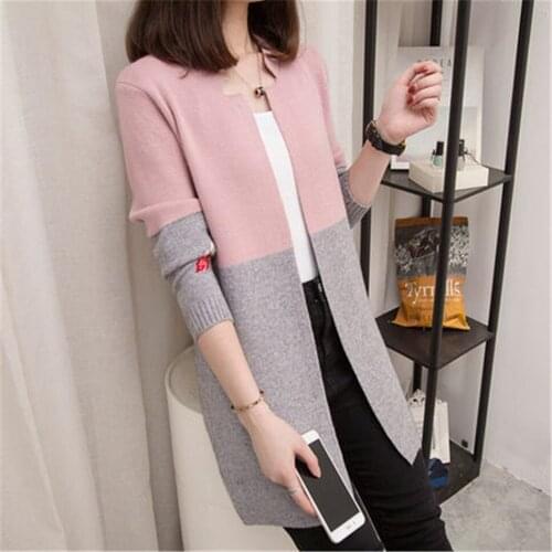 2021 Spring Autumn New Color Long Sleeve knitwear Korean Loose Cardigans Sweaters Korean Long Cardigan Women knitted Sweater